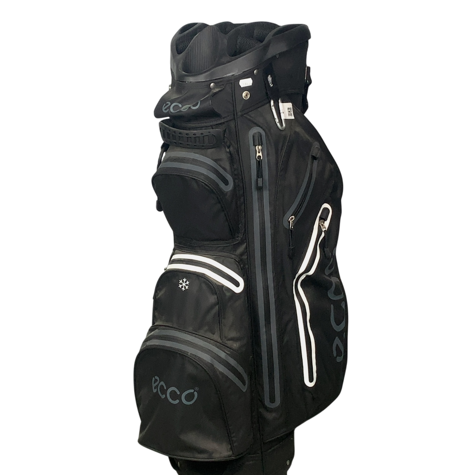 Ecco Waterproof Golftaske / 14-Rum / Sort