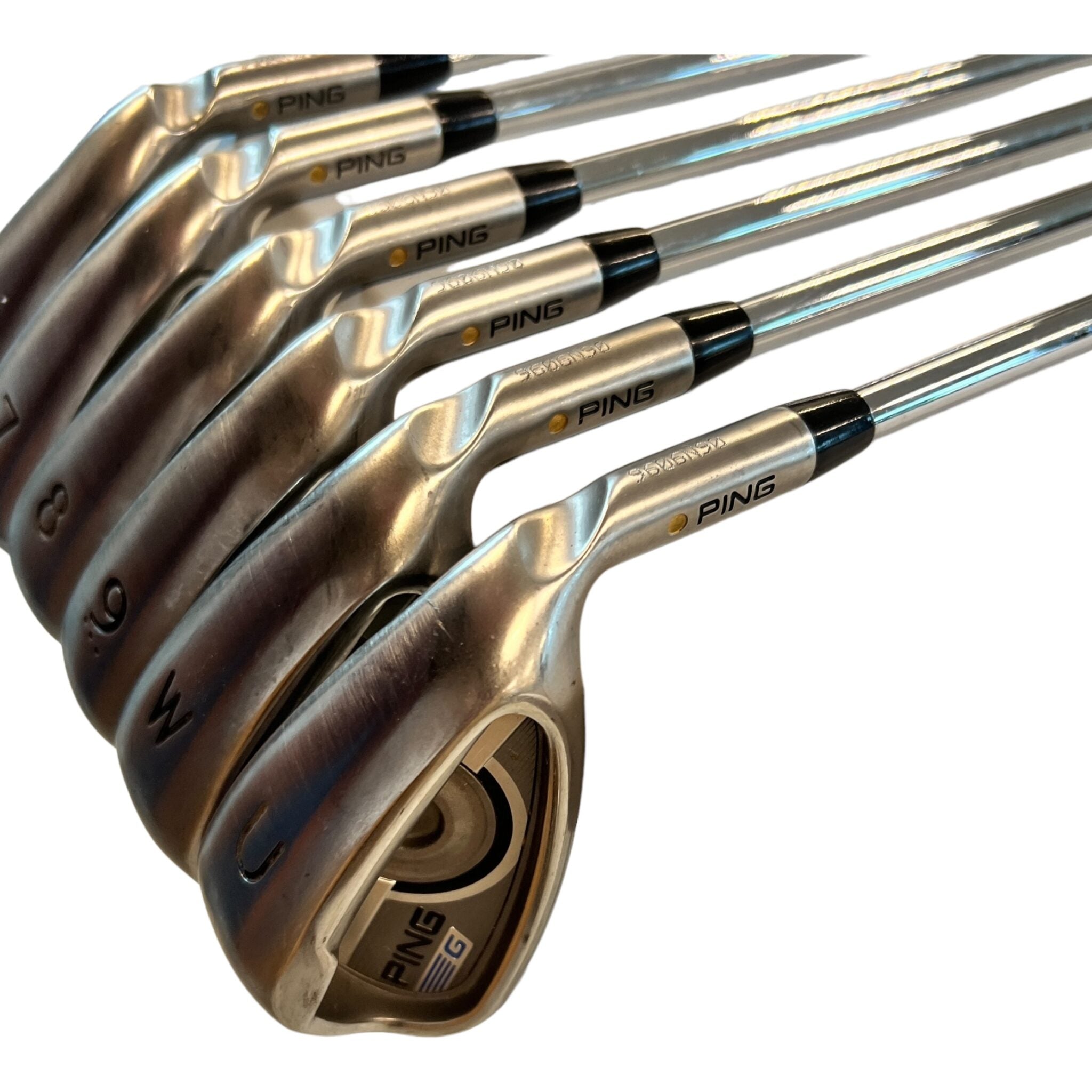 Ping G jernsæt / Flex Regular / 6-PW + U / Stål / Gold Dot