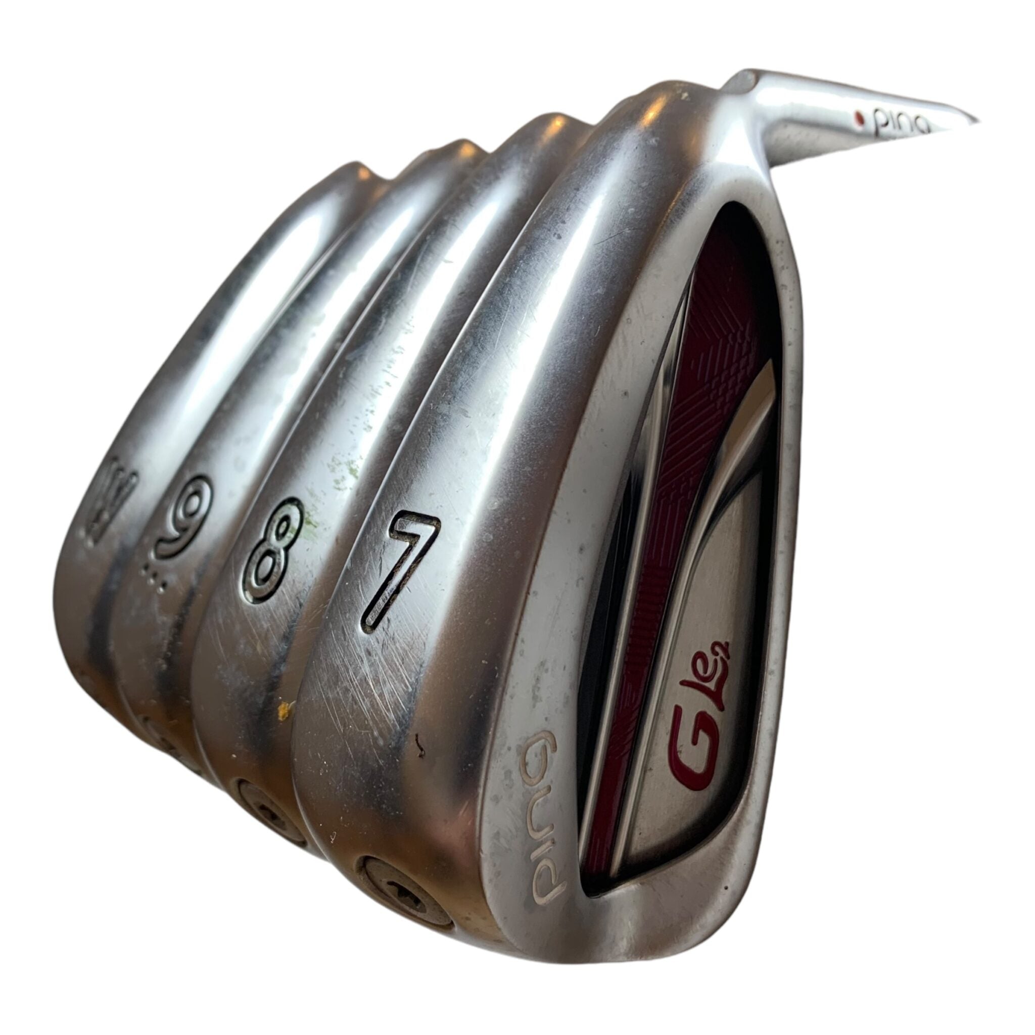 Ping G Le2 jernsæt / Flex Ladies (UltraLight) / 7-PW / Grafit / Orange Lie Dot (2 Flat)