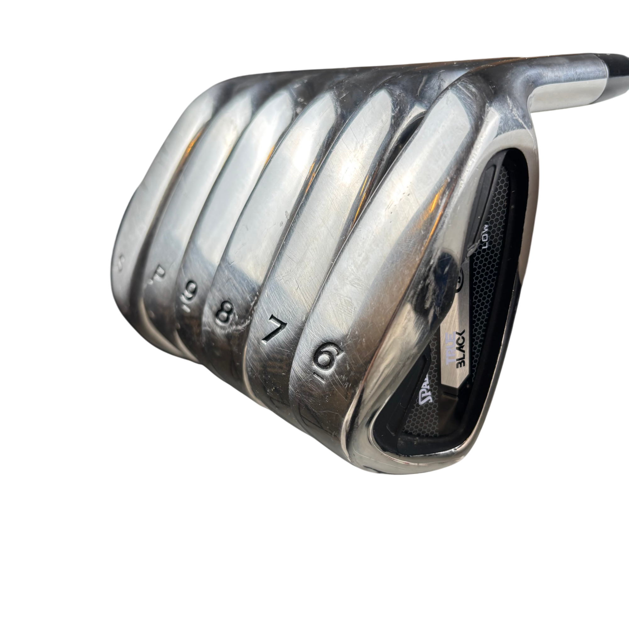 Spalding True Black Jernsæt / Flex Stiff / 6-SW / Stål galleri billede 3 - brugt golf udstyr i god stand