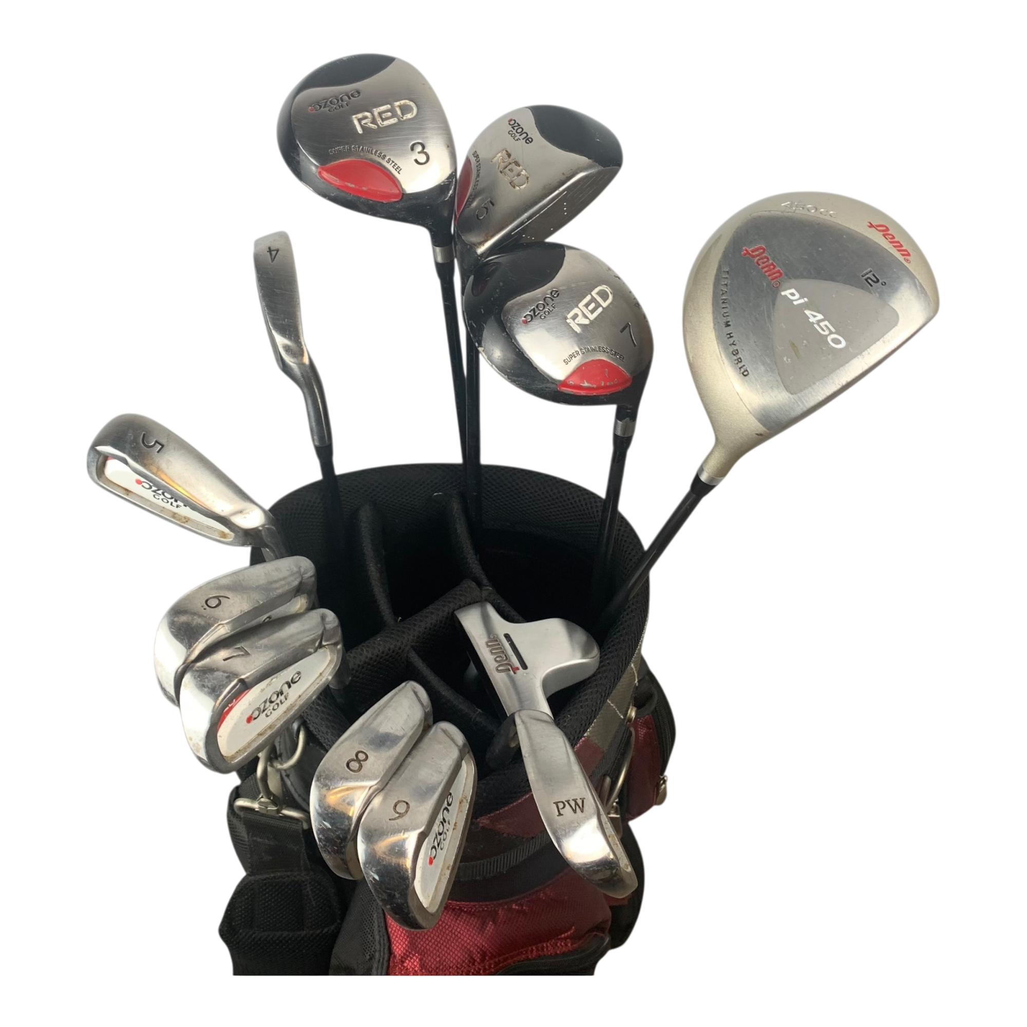 Ozone Komplet Sæt M. Bag / Flex Regular / Graphite galleri billede 4 - brugt golf udstyr i god stand