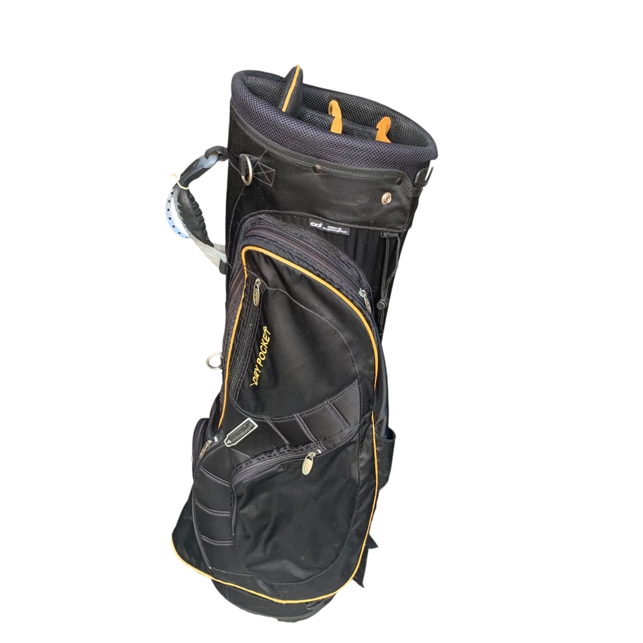 Golf Copenhagen Fairway Cartbag / Zwart/Oranje / 7 Vak 