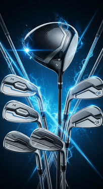 golf equipment with blue effect 204 x 401px